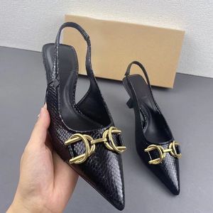 Chaussures Femme Designer Fashion Sexy Sandales d'été Mules à talon chaton noires pour femmes à talons hauts - Product Image 1