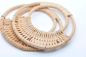 MEILLEUR VENDEUR! Une paire de matériel d'artisanat de poignée de rotin pour le sac à main de l'usine - Product Image 5