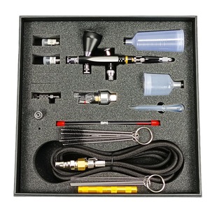 M180K Airbrush 0.2mm 0.5mm Nozzle Gravity Feed Dual Action Adjustable Speed Artwork Painting <b>Model</b> Making <b>Kit</b> - Product Image 5