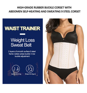 Corsé de Látex con 9 Varillas de Compresión para Mujer, Talla XS, Faja Reductora de Cintura, Corsé con Ganchos de Goma, Moda <span class=keywords><strong>Colombiana</strong></span>, Adelgazante - Product Image 6