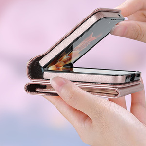Con soporte para anillo Ranura para tarjeta Monedero Funda para teléfono móvil para Samsung Galaxy <span class=keywords><strong>Z</strong></span> Flip 7 6 5 5G Correas para teléfono de mujer - Product Image 4