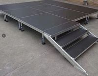 Scène mobile modulaire portable en alliage d'aluminium 4x4 pieds pour DJ, concerts, événements, mariages, spectacles, podiums et passerelles extérieures