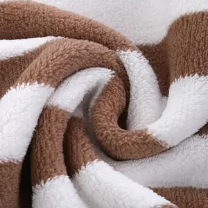 Hot Sale Stripe Thick Soft Coral Velvet Hand Face Towel 35*75cm Microfiber Absorbent Towel