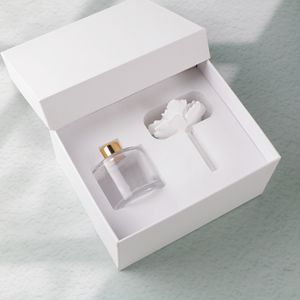 Grosir bunga keramik wangi buatan tangan 50ML botol kaca porselen rumah plester Aroma wangi Diffuser minyak esensial buluh - Product Image 4