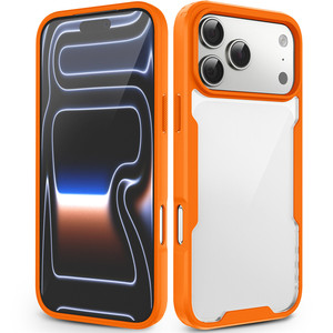 Coque de téléphone antichoc transparente avec pare-chocs, dos <span class=keywords><strong>rigide</strong></span> de 2,0 mm et cadre souple en TPU coloré pour iPhone 17 16 15 14 13 Pro Max - Product Image 1