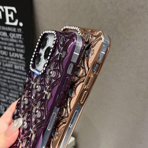 Kim Cương Máy Ảnh Khung Đối Với iPhone Trường Hợp Mạ Điện Hoa Mô Hình TPU Silicone Điện Thoại Trường Hợp Đối Với iPhone 17air 16 Promax 15 14 13 12 - Product Image 5