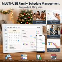 Vente en gros à bas prix, écran tactile HD Android WiFi mural de 21,5 pouces, calendrier numérique FHD IPS avec horloge, rappel de médicaments
