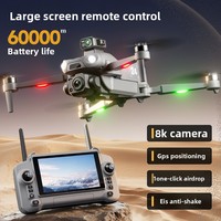Drone GPS M24 avec caméra 8K, retour automatique à la base, écran FPV, télécommande, quadricoptère pliable sans balais pour adultes et débutants