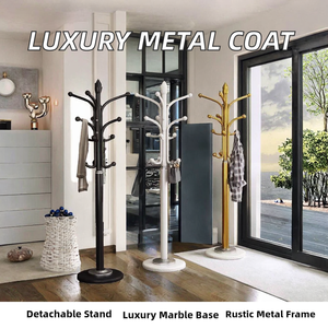 Iron Modern Detachable <b>Coat</b> Rack <b>Stand</b> Multifunctional Home Interior- Luxury - Product Image 2