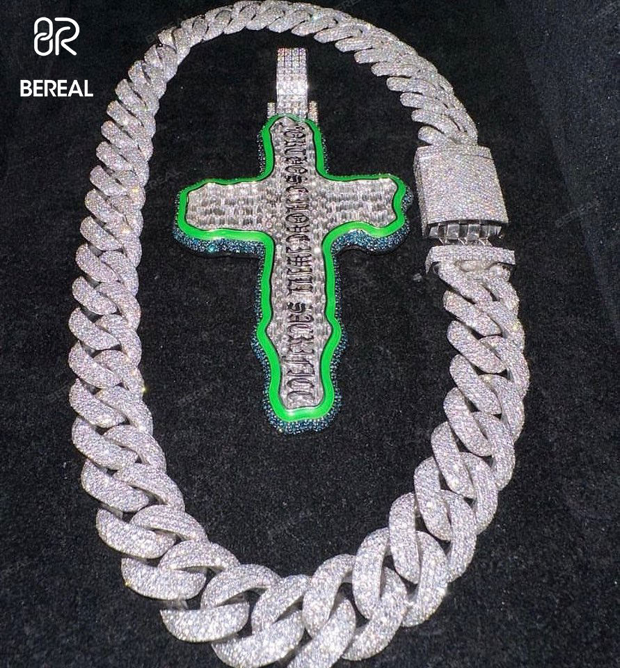 Moissanite Cross Pendant