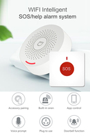 Tuya wifi smart SOS système d'alarme panique appel d'urgence pour l'aide alarme APP contrôle bouton sans fil étanche