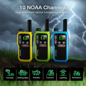 Radio talkie-walkie Baofeng GT-18 sans licence pour enfants et adultes, <span class=keywords><strong>22</strong></span> canaux avec NOAA, longue portée, rechargeable, pour le camping et la randonnée, radio FRS - Product Image 5