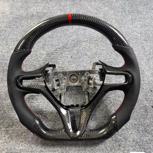 บริการ OEM/ODM พวงมาลัยคาร์บอนไฟเบอร์ Honda FN2 สำหรับ Fit II, Fit S, Civic 8th, CR-Z, Civic <span class=keywords><strong>Type</strong></span> <span class=keywords><strong>R</strong></span> แบบปรับแต่งได้ - Product Image 2