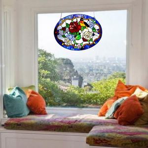 Panel de Vidrio Tiffany con Diseño de Rosas, Estilo Rústico, Personalizado al por Mayor, para Decoración de Paredes de Villas - Product Image 4