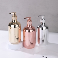 Flacon de shampooing en plastique rose doré de luxe pour après-shampoing 300 ml 500 ml 1000 ml Gel douche Lotion pour le corps Emballage cosmétique