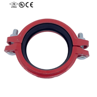 Raccord rainuré en fonte ductile pour systèmes de lutte contre l'incendie et systèmes de sprinklers, raccord rigide pour conduites de protection incendie