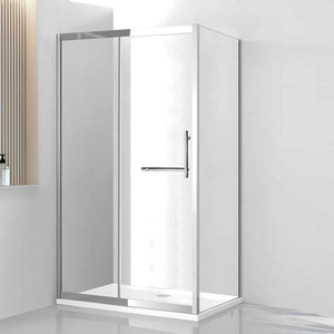 Puerta <span class=keywords><strong>de</strong></span> <span class=keywords><strong>ducha</strong></span> <span class=keywords><strong>de</strong></span> baño moderna <span class=keywords><strong>de</strong></span> tamaño personalizado, doble corredera con marco <span class=keywords><strong>de</strong></span> acero inoxidable 304, sello antifugas para hotel en casa - Product Image 5