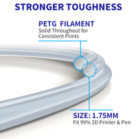 Filament PETG gris 1,75 mm 1 kg, plusieurs couleurs, filament 3D pour imprimante FDM, tiges en plastique PETG pour machine d'impression 3D