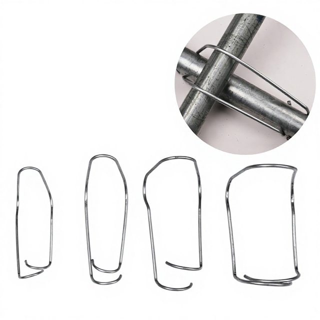 FINEWE Greenhouse Roof Support Channel U Shaped Fixing Stainless Steel Coil Clip Industrial Wire Forming Spring 3.3-3.8mm