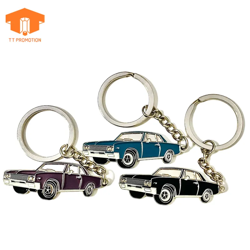 พวงกุญแจรูปรถยนต์ทำจากโลหะสำหรับ1965พวงกุญแจอุปกรณ์เสริมสำหรับรถยนต์งานหัตถกรรมโลหะ
