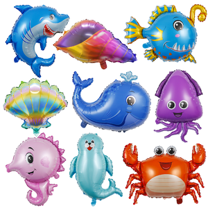 Globos de Papel de Aluminio con Forma de Animales Marinos, Pulpo, Tiburón, Juego de Globos para Niños, Decoraciones para Fiestas de Cumpleaños, Baby Shower, Globos Personalizados - Product Image 6