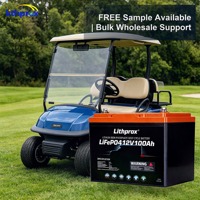 Batterie LiFePO4 12V 100Ah avec Bluetooth, chauffage, connecteur Anderson, étanche IP65, durée de vie 6000 cycles pour voiturette de golf, marine, camping-car, solaire, maison