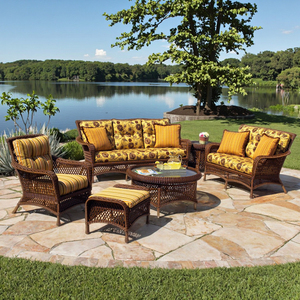 Muebles de exterior de jardín de lujo de estilo francés, <span class=keywords><strong>asientos</strong></span> de Patio y balcón, sofá, sofás, juego de salón de ratán de mimbre <span class=keywords><strong>para</strong></span> sala de estar, Villa - Product Image 1