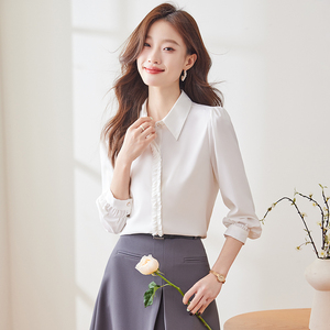 여성 정장 드레스 신상 춘춘 화이트 셔츠 (고학년 여성 면접용) - Product Image 5