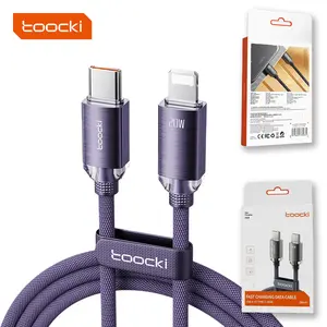 Toocki Braided Fast Charging Usb Type C Data Cable 20w Crystal Aluminum Data Cable For Iphone 14 Charger Cable