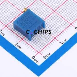 Résistance/potentiomètre réglable 3296W-501-3H, composant traversant (THT)-3P, 9,5x4,8 mm, résistance 500 ohms, 10 %, 500 mW, 250 ppm/ ℃ - Product Image 1