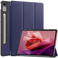 Étui pour tablette à trois volets, coque arrière rigide en PC antichoc pour Lenovo Tab Pad 12 2023, mise en veille/réveil automatique, coque pour tablette de 12,7 pouces