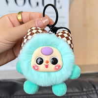 Fabricant OEM, vente en gros, porte-clés en peluche singe miniature personnalisé, kawaii, logo personnalisé, porte-clés en peluche personnalisé