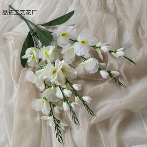 Lot de 5 grandes fleurs artificielles de gladiolus en soie, couleurs printanières, pour <span class=keywords><strong>d</strong></span>écoration maison et hôtel, moulage par injection gaufré, vente en gros - Product Image 4