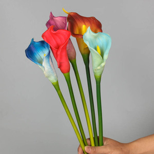Fleurs artificielles réalistes faites à la main Calla Lily décoration de la maison avec une vraie touche grande taille pour Noël et la fête des mères - Product Image 1