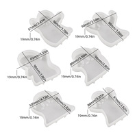 CARATTE 6pcs Halloween Fantôme Moule en Silicone pour Bougie Parfumée et Savon DIY Ciment Plâtre Décor de Vacances Moule en Résine