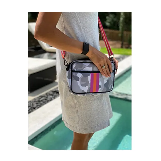 Funzionalità borsa a tracolla borsa per cellulare borsa da viaggio sport palestra scuola piscina donna borsa a tracolla in neoprene per ragazze adolescenti