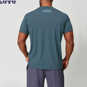 Camiseta de Secado Rápido para <span class=keywords><strong>Hombre</strong></span> con Logotipo Personalizado, Transpirable, Cuello Redondo, Ideal para Gimnasio, Correr, <span class=keywords><strong>Tenis</strong></span>, Senderismo - Product Image 2