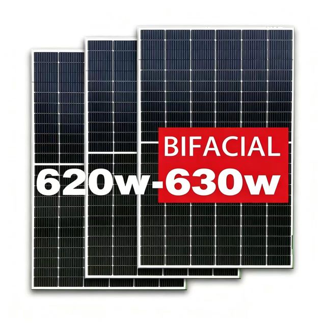 620W-630W Bifacial Solar Panel 144 Cells 9BB Monocrystalline PV Module for Solar System