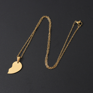 Parure <span class=keywords><strong>de</strong></span> bijoux plaqué <span class=keywords><strong>or</strong></span> 18 carats, étanche et inaltérable, collection 2026 – Collier couple cœur brisé, cadeau d'amour - Product Image 3