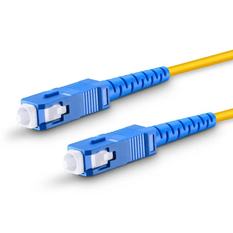 Недорогая оптовая продажа 1 м 2 м 5 м 10 м SC UPC к SC UPC sximplex одномодовый 2,0 мм изогнутый нечувствительный волоконно-оптический соединительный кабель