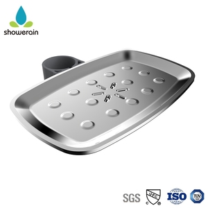 <span class=keywords><strong>Porte</strong></span>-<span class=keywords><strong>savon</strong></span> de douche de tête en plastique transparent personnalisé écologique avec finition chromée moderne conception de montage sur pont pour barre coulissante - Product Image 4