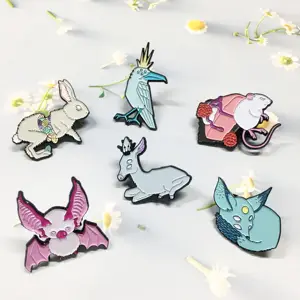 2024 New Trend High Quality Pin Badge Cartoon Animal Custom Soft Enamel Lapel Pins