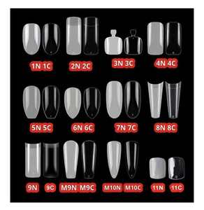 Uñas postizas clásicas francesas de <span class=keywords><strong>ballet</strong></span> con puntas a presión y puntas de uñas de pie sin costuras, juego de uñas postizas transparentes de cobertura completa - Product Image 1