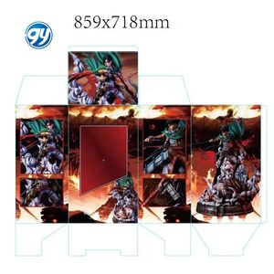 Figuras GY de 35CM attaque sur titan les titans <span class=keywords><strong>Shingeki</strong></span> <span class=keywords><strong>No</strong></span> <span class=keywords><strong>Kyojin</strong></span> Rivaille Ackerman Figurines d'action à double tête Battle Damaged - Product Image 6