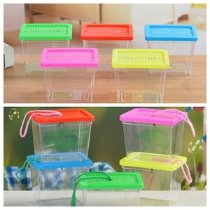 Mini Bicchiere Trasparente in Plastica con Coperchio per Acquario, Design Adatto per Tartarughe e Alimentazione di Animali Domestici, Prodotti Ecologici in PET - Product Image 6