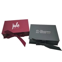 Caja de Regalo de Cartón Rígido con Forma de Libro, Diseño Personalizado de Lujo, con Cierre a Presión, Grabado, Laminado Mate, Forro de Esponja y Cinta