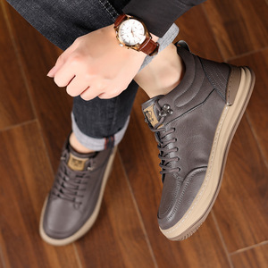 Men Winter Snow Boots <b>Ankle</b> High Waterproof Warm Plush Lining Round Toe Synthetic Upper Rubber Outsole EVA Midsole Autumn - Product Image 3