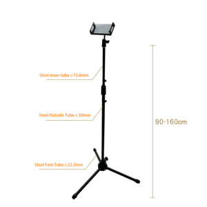 Support de sol pliable et portable en métal IP-01-6 avec rotation à 360 degrés pour iPad - Product Image 2