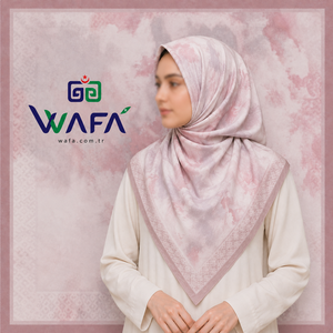 Wafa Fashion Printed Jacquard Square <b>Scarf</b> 100x100 Cm Matte Finish Silky Soft Premium Polyester <b>Chiffon</b> Four Seasons - Product Image 5