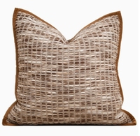 Wabi Sabi Style minimaliste Mica couleur canapé oreiller haut de gamme Villa hôtel modèle chambre tissé à la main taie d'oreiller carrée en gros